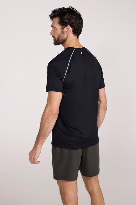 'Endurance' Men's T-Shirt Breathable Quick Dry UPF50 Sun Protection Tee Black - Image 3