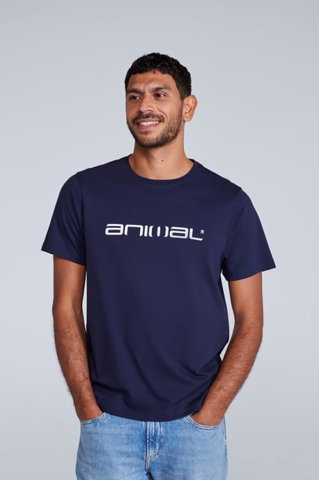 'Classico' Men's Cotton T-Shirt Short Sleeve Breathable Casual Summer Tee Navy - Image 2