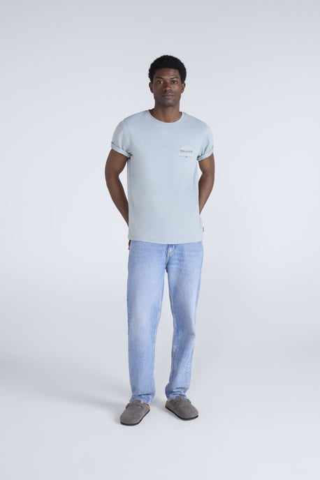 'Jacob' Men's Cotton T-Shirt Comfy Beach Summer Casual Tee Teal - Image 4