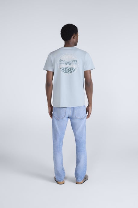 'Jacob' Men's Cotton T-Shirt Comfy Beach Summer Casual Tee Teal - Image 5