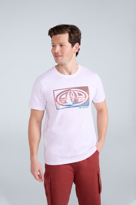 'Jacob' Men's Cotton T-Shirt Comfy Beach Summer Casual Tee White - Image 2