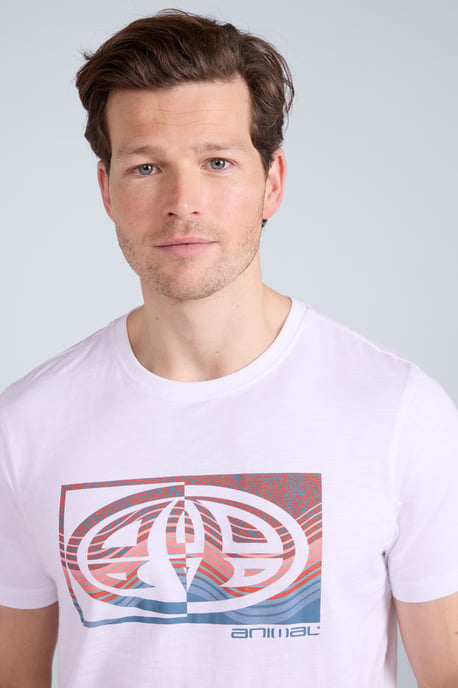 'Jacob' Men's Cotton T-Shirt Comfy Beach Summer Casual Tee White - Image 6