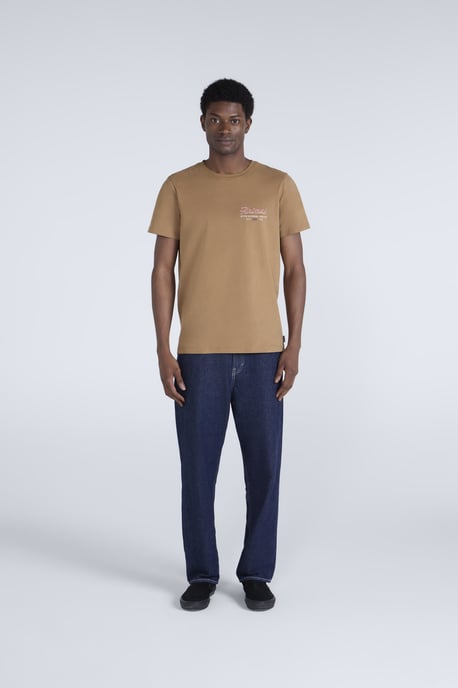 'Jacob' Men's Cotton T-Shirt Comfy Beach Summer Casual Tee Brown - Image 4