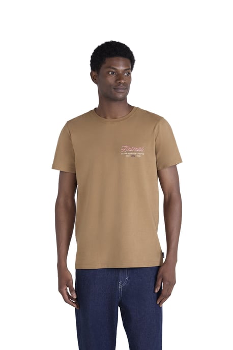 'Jacob' Men's Cotton T-Shirt Comfy Beach Summer Casual Tee Brown - Image 6