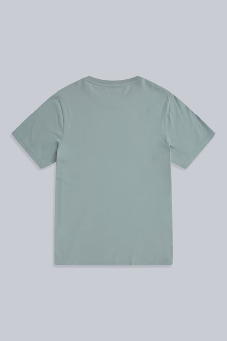 'Classico' Men's Cotton T-Shirt Short Sleeve Breathable Casual Summer Tee Light Blue - Image 6