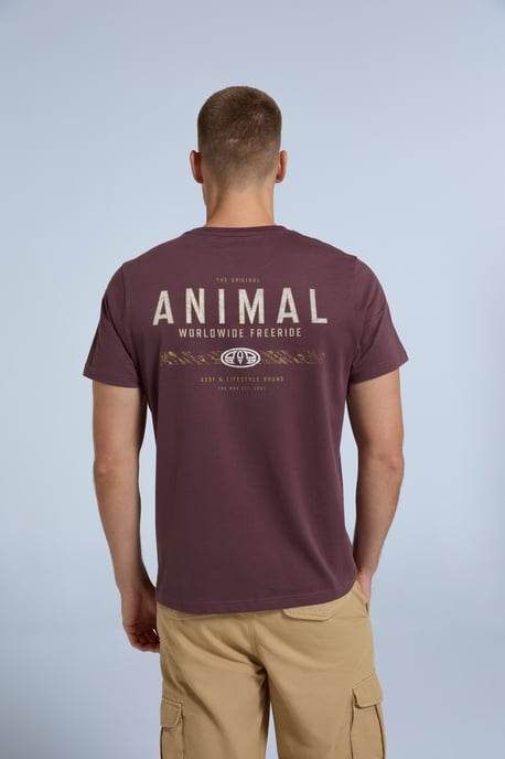 'Jacob' Men's Cotton T-Shirt Comfy Beach Summer Casual Tee Burgundy - Image 5