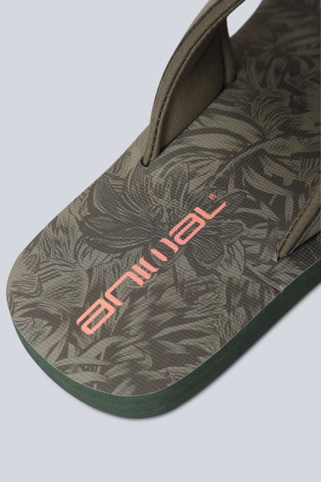 'Swish' Women's Flip Flops with Soft Padded Upper Straps Slip-on Beach Sandals Forest Green - Image 6