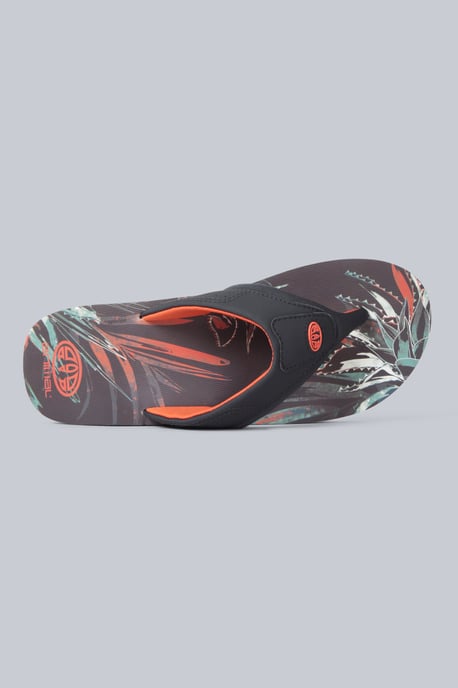 'Jekyl' Men's Flip Flops with Soft Padded Upper straps Slip-on Beach Sandals Outdoors Orange - Image 2