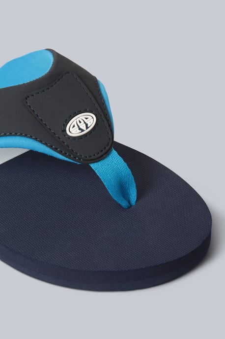 'Jekyl' Men's Flip Flops Lightweight Slip-on Sandals with Soft Padded Upper Straps Blue - Image 5