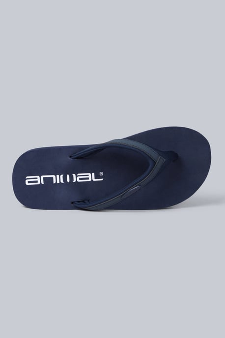 'Swish' Women's Flip Flops with Soft Padded Upper Straps Comfy Slip-on Beach Sandals Navy - Image 2