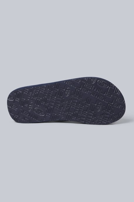 'Swish' Women's Flip Flops with Soft Padded Upper Straps Comfy Slip-on Beach Sandals Navy - Image 3