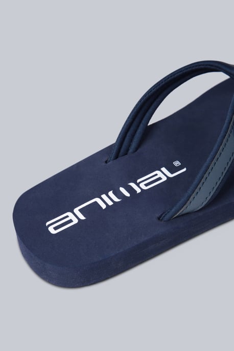 'Swish' Women's Flip Flops with Soft Padded Upper Straps Comfy Slip-on Beach Sandals Navy - Image 4