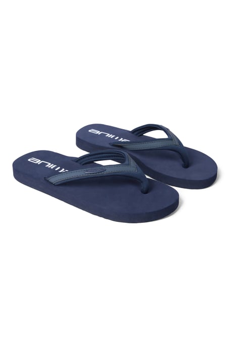 'Swish' Women's Flip Flops with Soft Padded Upper Straps Comfy Slip-on Beach Sandals Navy - Image 6