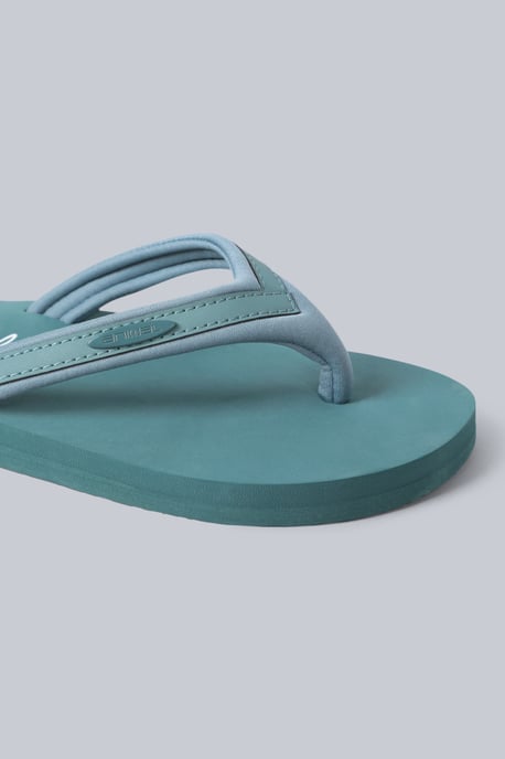'Swish' Women's Flip Flops with Soft Padded Upper Straps Comfy Slip-on Beach Sandals Pale Green - Image 4
