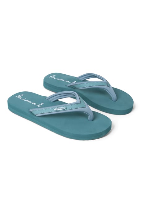 'Swish' Women's Flip Flops with Soft Padded Upper Straps Comfy Slip-on Beach Sandals Pale Green - Image 6