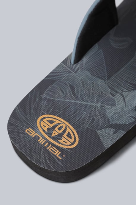 'Jekyl' Men's Flip Flops with Soft Padded Upper straps Slip-on Beach Sandals Outdoors Forest Green - Image 5