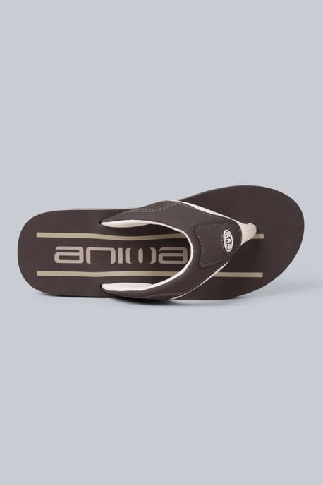'Jekyl' Men's Flip Flops Lightweight Slip-on Sandals with Soft Padded Upper Straps Dark Brown - Image 2