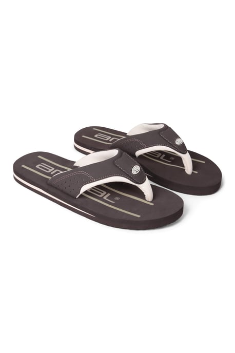 'Jekyl' Men's Flip Flops Lightweight Slip-on Sandals with Soft Padded Upper Straps Dark Brown - Image 6