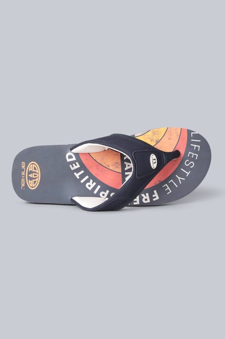 'Jekyl' Men's Flip Flops with Soft Padded Upper straps Slip-on Beach Sandals Outdoors Orange - Image 2
