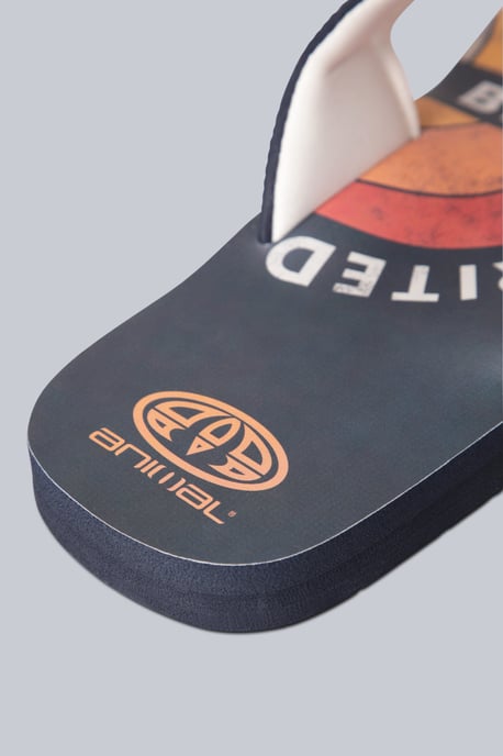 'Jekyl' Men's Flip Flops with Soft Padded Upper straps Slip-on Beach Sandals Outdoors Orange - Image 4