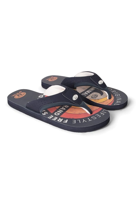 'Jekyl' Men's Flip Flops with Soft Padded Upper straps Slip-on Beach Sandals Outdoors Orange - Image 6