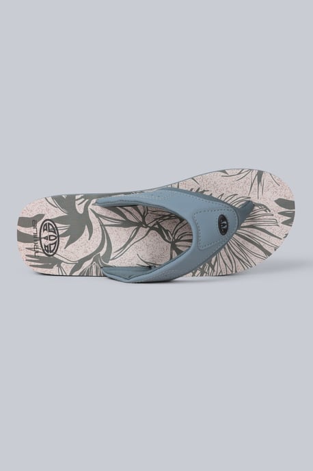 'Jekyl' Men's Flip Flops with Soft Padded Upper straps Slip-on Beach Sandals Outdoors Pale Green - Image 2