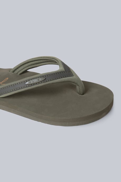 'Swish' Women's Flip Flops with Soft Padded Upper Straps Comfy Slip-on Beach Sandals Forest Green - Image 5