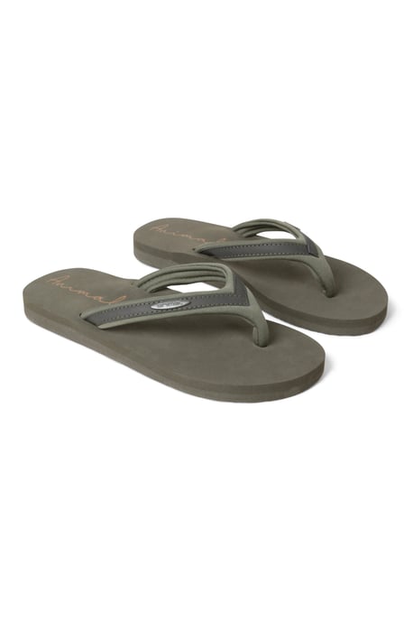 'Swish' Women's Flip Flops with Soft Padded Upper Straps Comfy Slip-on Beach Sandals Forest Green - Image 6