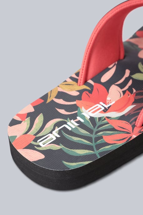 'Swish' Women's Flip Flops with Soft Padded Upper Straps Slip-on Beach Sandals Orange - Image 5