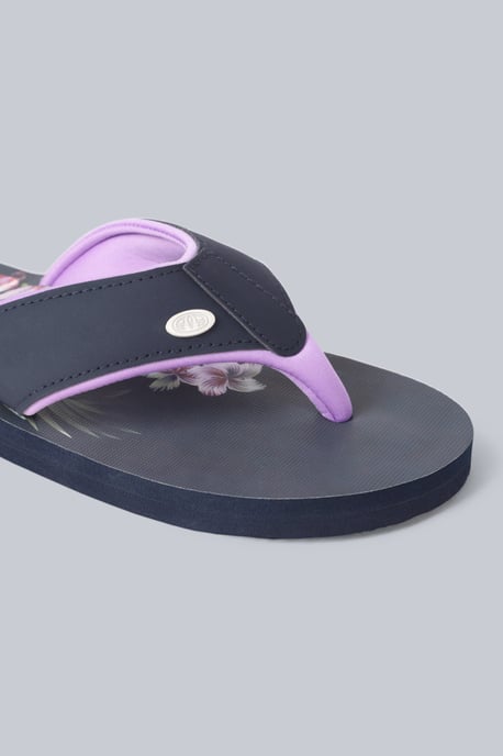 'Swish' Women's Flip Flops with Soft Padded Upper Straps Slip-on Beach Sandals Purple - Image 4