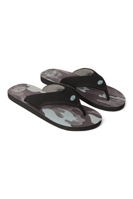 'Jekyl' Men's Flip Flops with Soft Padded Upper straps Slip-on Beach Sandals Outdoors Grey - Image 6