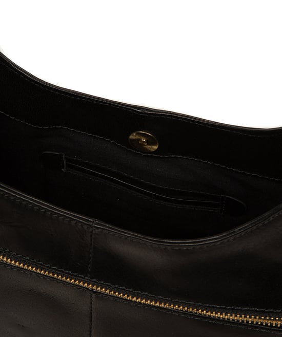 'Giada' Black Leather Tote Bag - Image 5