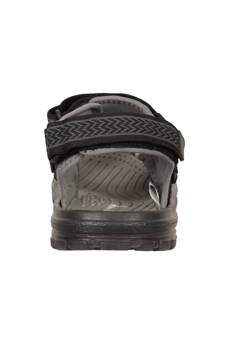 'Crete' Men's Sandals Cushioned Footbed Open Toe Comfy Summer Holiday Shoes Grey - Image 5