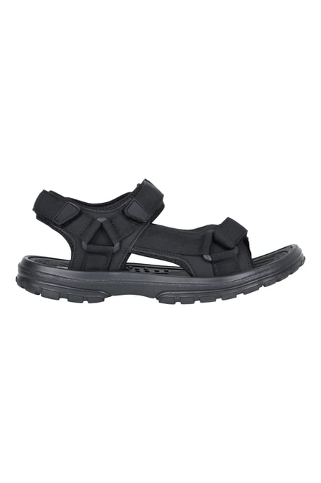 'Crete' Men's Sandals Cushioned Footbed Open Toe Comfy Summer Holiday Shoes Black - Image 2