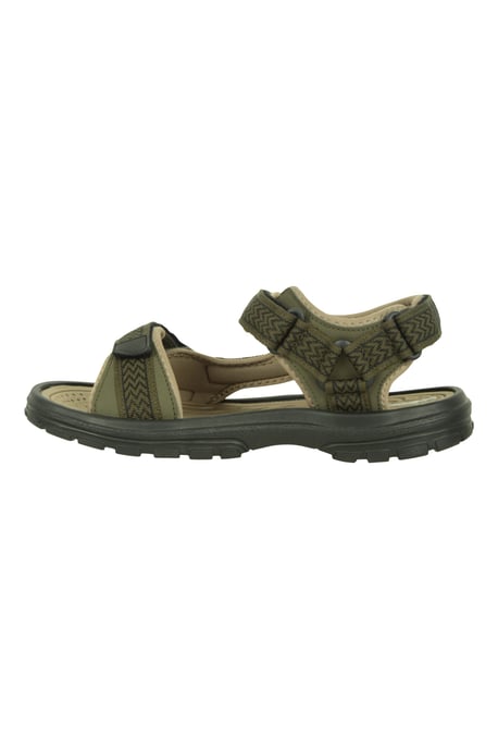 'Crete' Men's Sandals Cushioned Footbed Open Toe Comfy Summer Holiday Shoes Khaki - Image 4