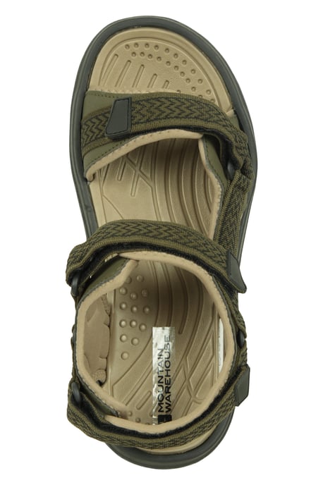 'Crete' Men's Sandals Cushioned Footbed Open Toe Comfy Summer Holiday Shoes Khaki - Image 5