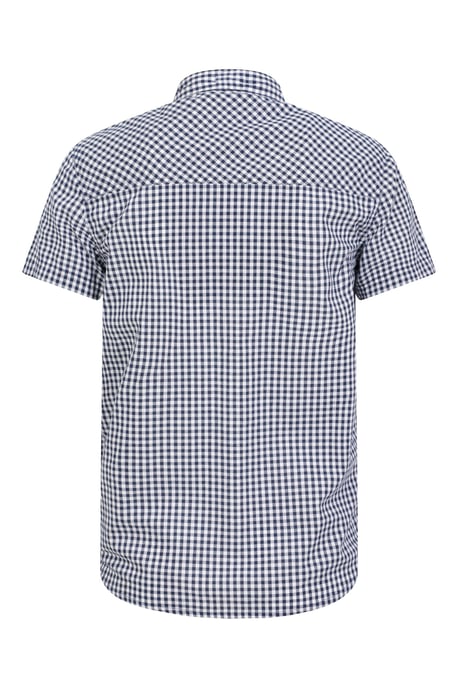 'Weekender' Men's Short Sleeve Shirt 100% Cotton Lightweight Breathable Top Navy - Image 6