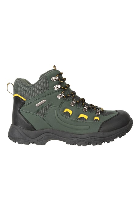 'Adventurer' Men's IsoDry Boots Cushioned Footbed Breathable Waterproof Hiking Shoes Green - Image 2