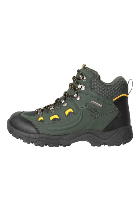 'Adventurer' Men's IsoDry Boots Cushioned Footbed Breathable Waterproof Hiking Shoes Green - Image 5