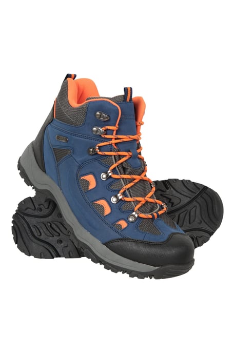 'Adventurer' Men's IsoDry Boots Cushioned Footbed Breathable Waterproof Hiking Shoes Medium Blue - Image 1