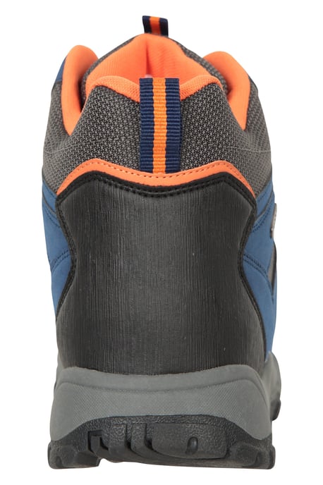'Adventurer' Men's IsoDry Boots Cushioned Footbed Breathable Waterproof Hiking Shoes Medium Blue - Image 4