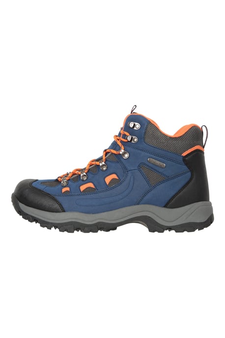 'Adventurer' Men's IsoDry Boots Cushioned Footbed Breathable Waterproof Hiking Shoes Medium Blue - Image 5