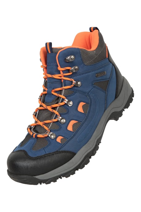 'Adventurer' Men's IsoDry Boots Cushioned Footbed Breathable Waterproof Hiking Shoes Medium Blue - Image 6