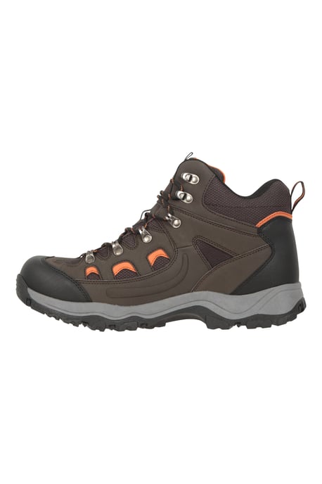 'Adventurer' Men's IsoDry Boots Cushioned Footbed Breathable Waterproof Hiking Shoes Brown - Image 3