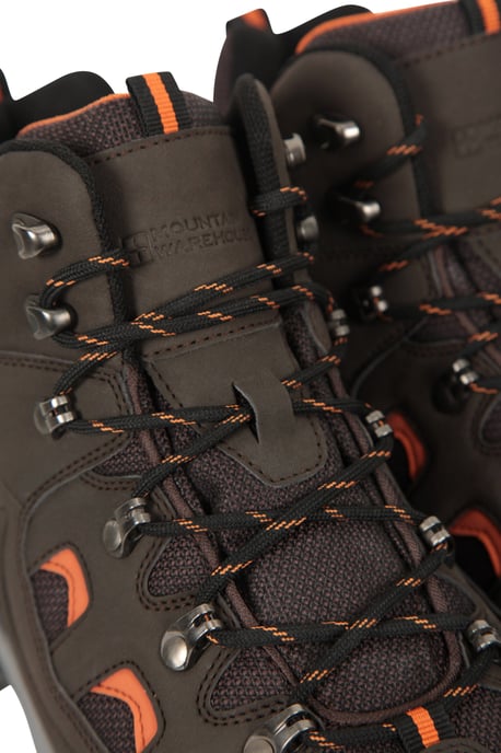 'Adventurer' Men's IsoDry Boots Cushioned Footbed Breathable Waterproof Hiking Shoes Brown - Image 6