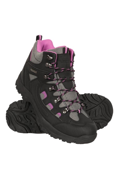 'Adventurer' Women's Waterproof Rain Boots Cushioned Footbed Mesh Lining Trail Trekking Wellies Black - Image 2