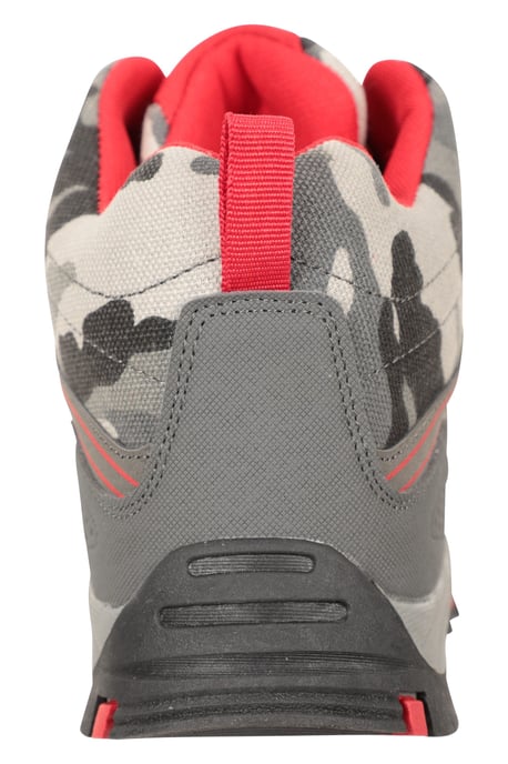 'Oscar'' Kids Walking Boots Suede Mesh Upper Cushioned Hiking Everyday Shoes Camouflage - Image 4