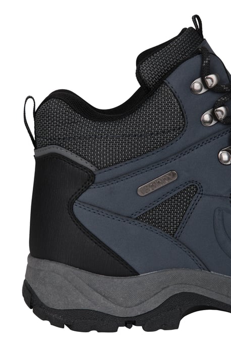 'Adventurer' Men's IsoDry Boots Cushioned Footbed Breathable Waterproof Hiking Shoes Navy - Image 6