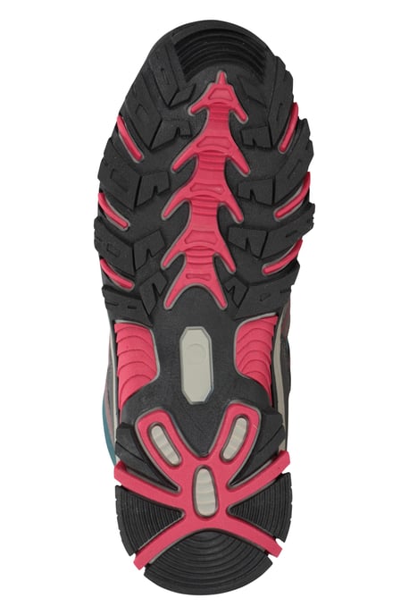 'Oscar'' Kids Walking Boots Suede Mesh Upper Cushioned Hiking Everyday Shoes Teal - Image 3