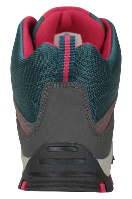 'Oscar'' Kids Walking Boots Suede Mesh Upper Cushioned Hiking Everyday Shoes Teal - Image 4